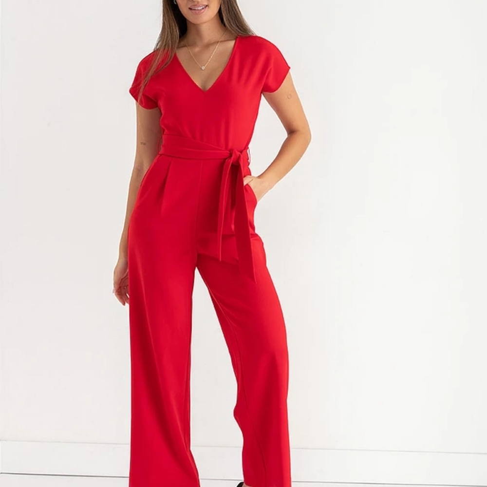 Elegant Red Jumpsuit